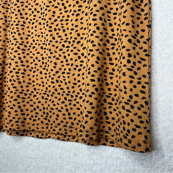 Felina Animal Print Roll Sleeve Tee Shirt-Women’s S-Brown/Tan-Casual-Modest-NEW - Picture 6 of 8